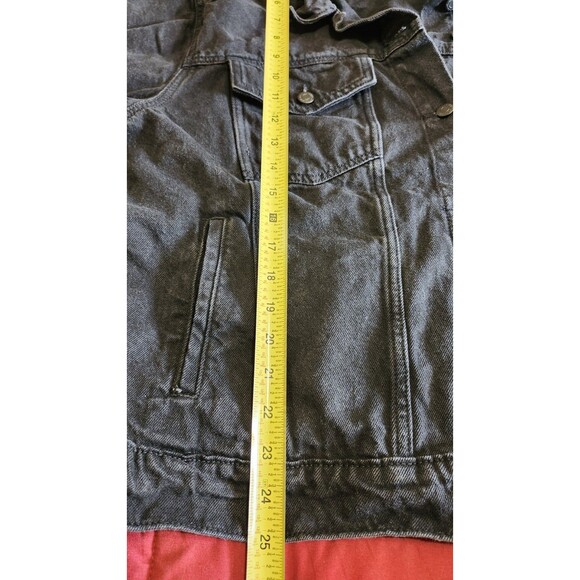 Old Navy Black Denim Jean Jacket Women’s 3X Button Up 100% Cotton Classic Fit - Picture 8 of 10